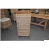 Image 8 : FARMHOUSE STYLE OAK TABLE W/6 SIDE CHAIRS & 2 ARM CHAIRS (TABLE 84 1/2" X 38 1/2" X 29 3/4") (9 PCS)
