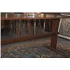Image 4 : MID CENTURY ARTS & CRAFTS STYLE WOOD TABLE (26" X 71 3/4" X 29 3/4")