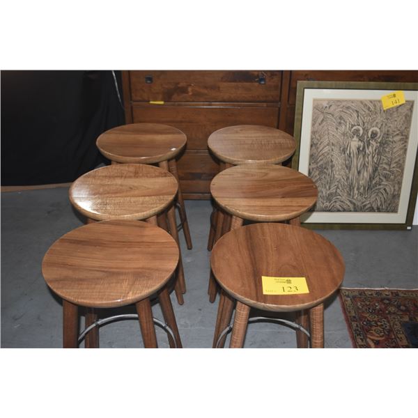CURLY KOA BAR STOOLS (6 PCS)
