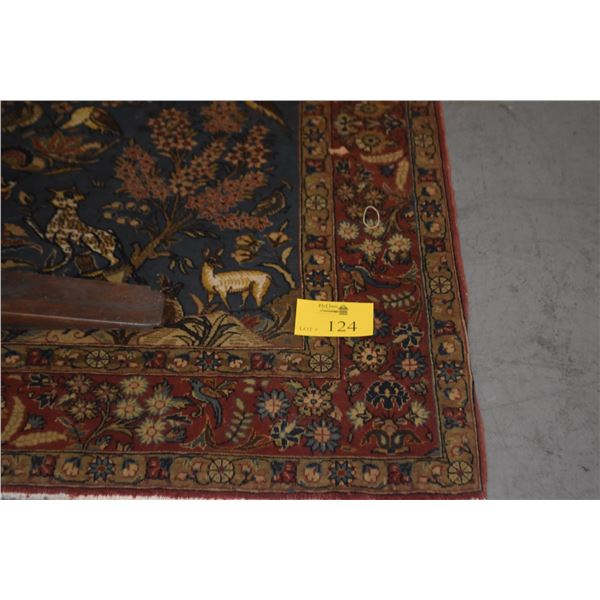 PERSIAN RUG W/TRADITIONAL BIRD & FLORAL DESIGN (55" X 83")