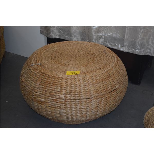 LARGE WOVEN ROUND COFFEE TABLE