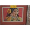 Image 2 : KOA FRAMED WATERCOLOR, "MOE'UHANE KULA-GOLDEN DREAM"; SIGNED JANET STEWART (21" X 17")