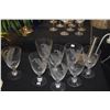 Image 2 : VINTAGE STEMMED WINE GLASSES W/ETCHED LEAF DESIGN (8 PCS)