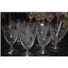 Image 3 : VINTAGE STEMMED WINE GLASSES W/ETCHED LEAF DESIGN (8 PCS)