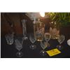 Image 2 : ETCHED GLASS PITCHERS, VASE & GLASSES (10 PCS)