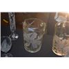 Image 4 : ETCHED GLASS PITCHERS, VASE & GLASSES (10 PCS)
