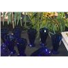 Image 2 : VINTAGE ANCHOR HOCKING COBALT BLUE BANANA SPLIT BOWLS & PARFAIT SHERBERT GLASSES (18 PCS)