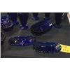 Image 3 : VINTAGE ANCHOR HOCKING COBALT BLUE BANANA SPLIT BOWLS & PARFAIT SHERBERT GLASSES (18 PCS)