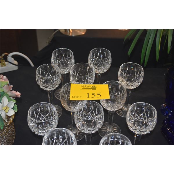 WATERFORD STEMWARE, LISMORE PATTERN (12 PCS)