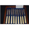Image 2 : VINTAGE BOXED FISH KNIVES W/BONE HANDLES (18 PCS)