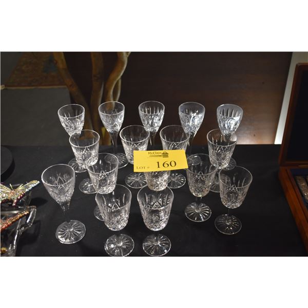 WATERFORD CRYSTAL CORDIAL GLASSES (16 PCS)