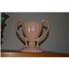 Image 2 : MCCOY POTTERY SWAN VASE, VINTAGE CAMARK POTTERY ART DECO TROPHY VASE & PINK CERAMIC PITCHER (3 PCS)