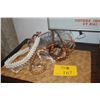 Image 1 : COLLECTION OF SHELL & WOOD BEAD NECKLACES & 2 WOODEN BANGLES (6 PCS) (DOES NOT INCLE STAND & MAT)