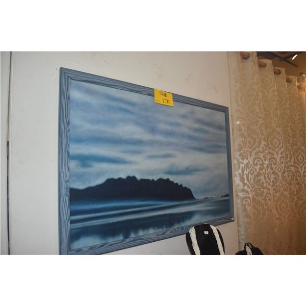 FRAMED OIL ON CANVAS, "KANEOHE BAY"; SIGNED DIETER RUNGE (38 3/4" X 26 1/2")