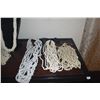 Image 2 : COLLECTION OF SHELL LEI (7 PCS) (DOES NOT INCLUDE STANDS)