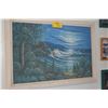 Image 2 : FRAMED OIL ON CANVAS, MOONLIT SEASCAPE; SIGNED CHAPMAN (41" X 28 1/2")