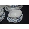 Image 5 : BLUE DANUBE PLATE, BOWLS, GRAVY BOAT & TUREEN, "BLUE ONION" PATTERN (17 PCS)