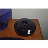Image 3 : COBALT BLUE CAKE STAND, DRESSER TRAY & VASE (3 PCS)