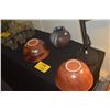 Image 3 : STONEWARE BOWLS & VASE (3 PCS)