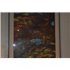 Image 3 : FRAMED ABSTRACT PAINTING ON PAPER, "EARTH VIBRATIONS"; SIGNED NAN '06 (HOLMES) (27" X 36")