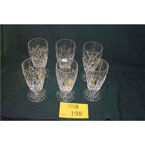 WATERFORD CRYSTAL WATER GLASSES (6 PCS)
