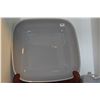Image 2 : VINTAGE FRANCISCAN TIEMPO SQUARE SERVING DISH, RECTANGULAR SERVING DISH & 2 GRAVY BOATS IN STONE GRE
