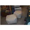 Image 2 : PAIR ANNE SELKE'S FRESH AMERICAN INDOOR/OUTDOOR POUFS (PAIR)