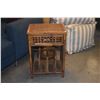 Image 2 : VINTAGE RATTAN & BAMBOO MAGAZINE TABLE W/SMALL DRAWER