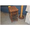 Image 3 : VINTAGE RATTAN & BAMBOO MAGAZINE TABLE W/SMALL DRAWER