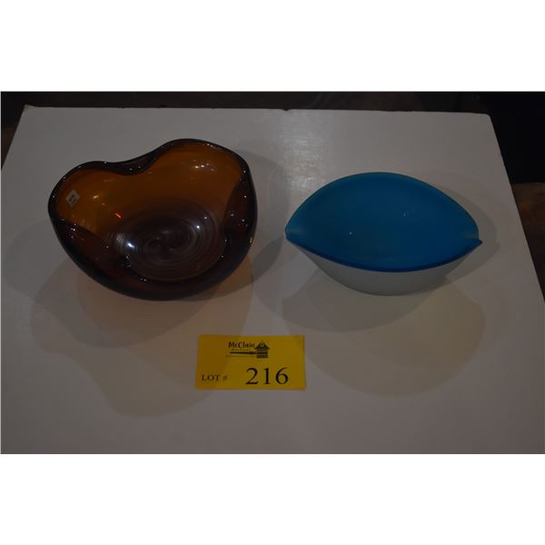 MID CENTURY ASHTRAY/BOWLS (2 PCS)