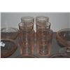 Image 4 : PINK DEPRESSION GLASSES, HAZEL ATLAS ROYAL LACE PINK SHERBERT DISHES & CARNIVAL GLASS BOWLS (16 PCS)