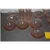 Image 5 : PINK DEPRESSION GLASSES, HAZEL ATLAS ROYAL LACE PINK SHERBERT DISHES & CARNIVAL GLASS BOWLS (16 PCS)