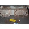 Image 1 : PINK DEPRESSION GLASS PLATES (6 PCS) (DOES NOT INCLUDE STANDS)