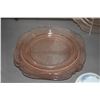 Image 5 : PINK DEPRESSION GLASS PLATES (6 PCS) (DOES NOT INCLUDE STANDS)