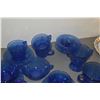 Image 2 : COLLECTION OF VINTAGE HAZEL ATLAS COBALT BLUE ROYAL LACE DEPRESSION GLASS (20 PCS)