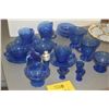 Image 3 : COLLECTION OF VINTAGE HAZEL ATLAS COBALT BLUE ROYAL LACE DEPRESSION GLASS (20 PCS)