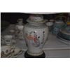 Image 2 : CHINESE POLYCHROME PORCELAIN GINGER JAR LAMP W/SHADE (27 1/2")
