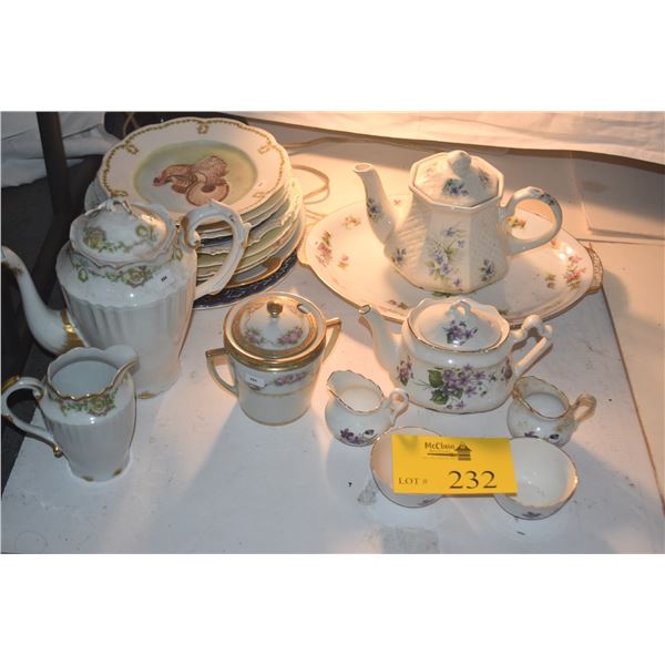 COLLECTION OF ASSORTED PLATES & TEA SETS (20 PCS)