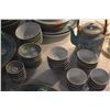 Image 5 : VINTAGE CHINESE CHINOISERIE FAMILLE ROSE BOWLS, PLATES, TEAPOT, CUPS, DISHES, SPOONS, ETC. (88 PCS)