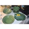 Image 1 : COLLECTION OF CABBAGE PLATES, BOWLS, PLATTER & VINTAGE BARDELLO PINHEIRO RABBIT BOWL (7 PCS)