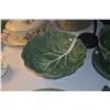 Image 3 : COLLECTION OF CABBAGE PLATES, BOWLS, PLATTER & VINTAGE BARDELLO PINHEIRO RABBIT BOWL (7 PCS)