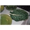 Image 5 : COLLECTION OF CABBAGE PLATES, BOWLS, PLATTER & VINTAGE BARDELLO PINHEIRO RABBIT BOWL (7 PCS)