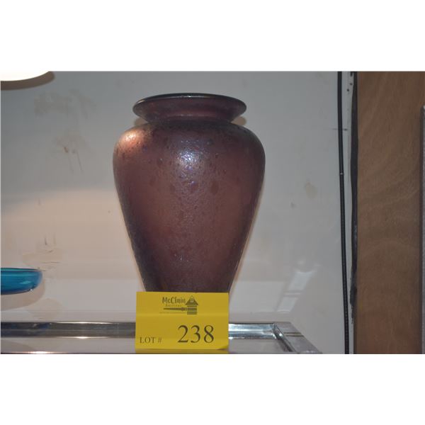 RAINBOW LAVENDER ART GLASS VASE (12")
