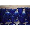 Image 4 : VINTAGE ANCHOR HOCKING COBALT BLUE SUNDAE GLASSES, 2 SIZES, FOUNTAINWARE LINE (23 PCS)