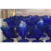 Image 5 : VINTAGE ANCHOR HOCKING COBALT BLUE SUNDAE GLASSES, 2 SIZES, FOUNTAINWARE LINE (23 PCS)