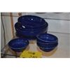 Image 1 : COBALT BLUE FIESTA WARE BOWLS & PLATE (8 PCS)