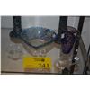 Image 1 : MOSAIC GLASS CANDLE HOLDERS, MOSAIC STYLE GLASS BOWL, ART GLASS VASE & GLASS BOBECHE (6 PCS)