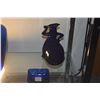 Image 2 : COLLECTION OF COBALT BLUE VASES, BASKET, MOSSER GLASS DISH & BOWL W/BLUE GRAPE MOTIF (13 PCS)