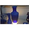 Image 3 : COLLECTION OF COBALT BLUE VASES, BASKET, MOSSER GLASS DISH & BOWL W/BLUE GRAPE MOTIF (13 PCS)