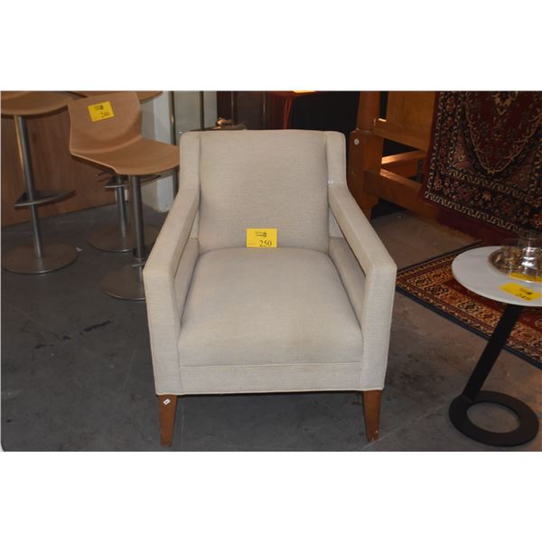 UPHOLSTERED ARM CHAIR (29" X 34" X 30 1/2")